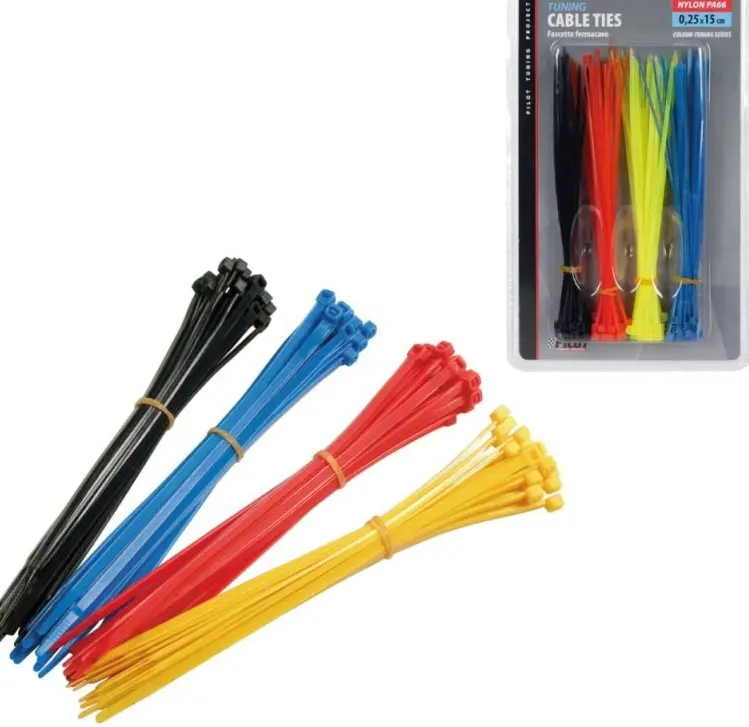BRIDAS PLASTICAS COLORES 100PCS (79386)