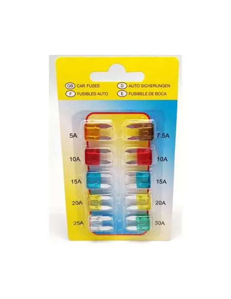 SET DE MINI FUSIBLES 10PCS (00730)