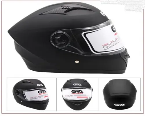  CASCO DE MOTO NEGRO M C/L GPA (TM-18016N-M)