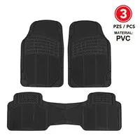 Alfombra PVC Negro 3PZA SET 2F:72X42.5 (LF-16028)