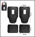 Alfombra de Caucho Negra/SILVER 4PZA (LF-5177-NSIL)