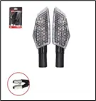 LUZ DE MOTO AMBAR CON LENTE CLARO(TM-1309)