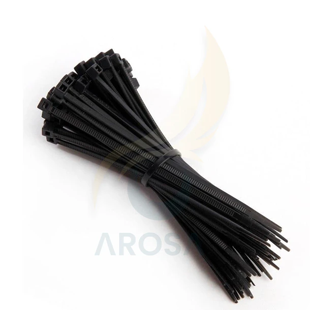 GRAPAS PLASTICAS NEGRA 150X3.6MM 100PZAS/BOLSA (LF-3319 )