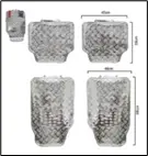 [900*11*0417] Alfombra Metalica Silver 4PCS/SET (650122J-SIL)