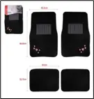 [900*11*0421] Alfombra de Tela Negra FEM 4PZAS/SET (LF-16007)