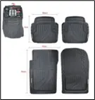 Alfombra Premium Negra 4PZAS/SET (LF-16010)