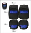 Alfombra de Caucho Negra/PAD Azul 4P (LF-5158-NAZ)