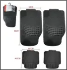 Alfombra de Caucho Negra 4PZAS/SET (LF-5196)
