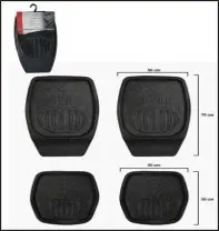 ALFOMBRA PARA AUTO NEGRA 4PZAS/SET (PN006-N)