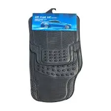 ALFOMBRA PVC NEGRO 4PZA SET