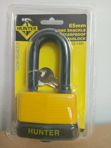 CANDADO LAMINADO ARCO LARGO A PRUEBA DE AGUA 65MM (CE-1351 )