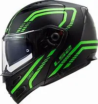 CASCO DE MOTO ABATIBLE NEGRO/VERDE GRAPHIC L (TM-18027-L)